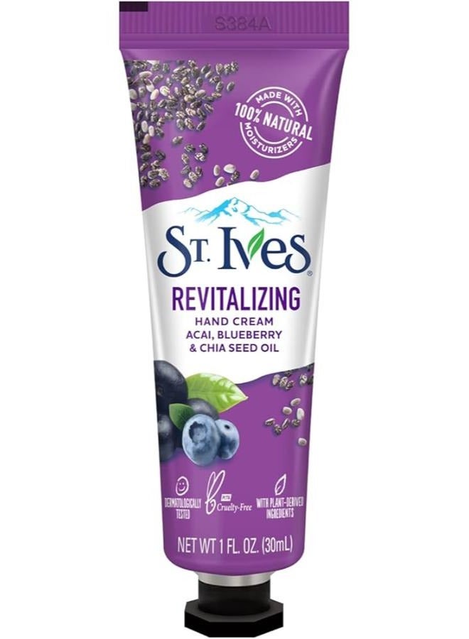 ST. Ives Moisturising Hand Cream Revitalising Acai Blueberry and Chia Seed Oil 30 ml