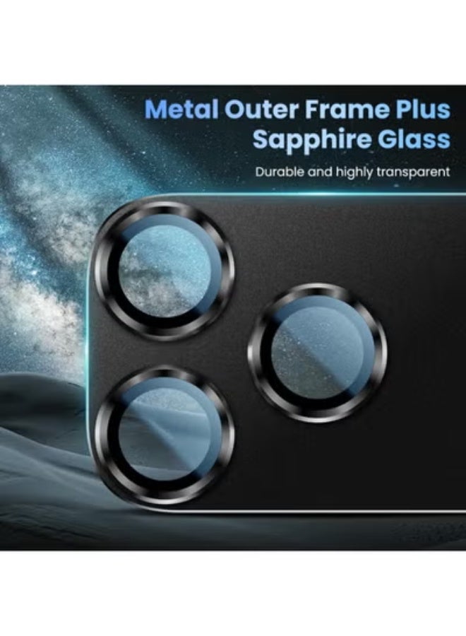 جاجيك Camera Lens Protector for iPhone 17 Pro Max | Metal Tempered Glass Lens Cover | HD Clarity, Anti-Scratch, Strong Adsorption, Anti-Break & Case-Friendly Rear Camera Protection – Black Titanium - Image 5