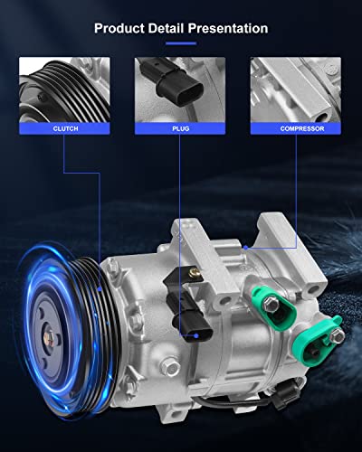 ECCPP ضاغط مكيف هواء ECCPP 2012-2018 مناسب لهيونداي سوناتا وكيا أوبتيما 2.0L 2.4L - Image 4