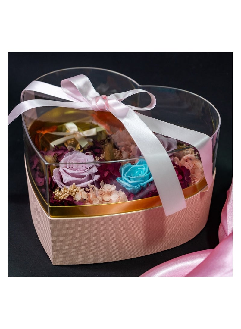   صوفيا طبيعة صندوق هدايا فريد من نوعه على شكل قلب من إنفينيتي روز، وردة مسحورة، زهرة وردة أبدية في صندوق أكريليك، وردة محفوظة يدويًا لعيد الأم، عيد الحب، عيد الشكر - Image 2