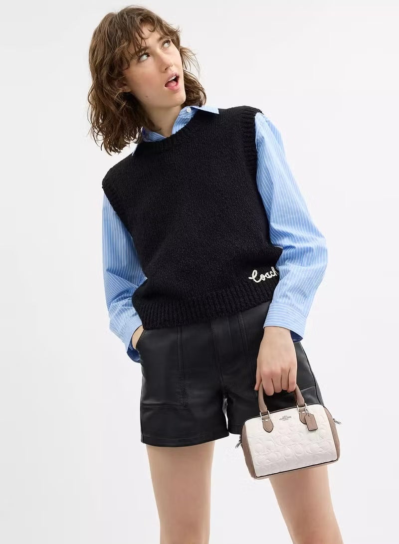 coachoutlet Coach Mini Rowan Crossbody Bag In Signature Canvas, Women's Tote Bag, Women's Shoulder Bag, Women's Hand Bag, Women's Travel Bag, Brown-White-19cm - Image 3