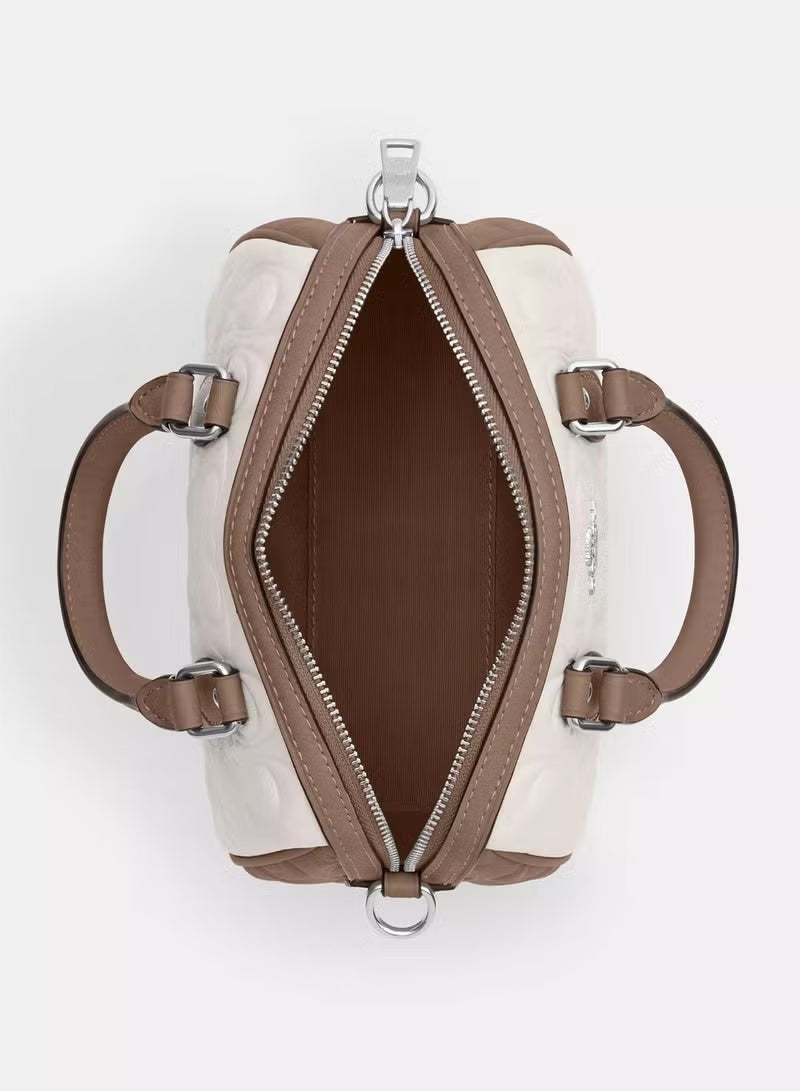 coachoutlet Coach Mini Rowan Crossbody Bag In Signature Canvas, Women's Tote Bag, Women's Shoulder Bag, Women's Hand Bag, Women's Travel Bag, Brown-White-19cm - Image 5