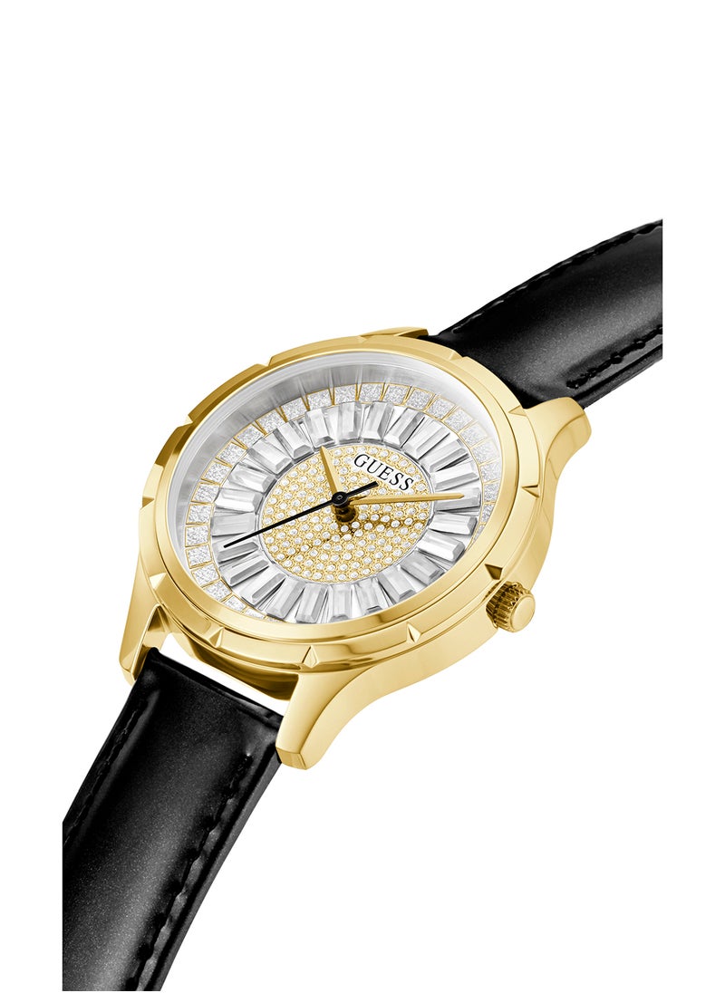 GUESS - Women's Analog Round Shape Leather Wrist Watch GW0299L2 - 36 Mm - Image 1