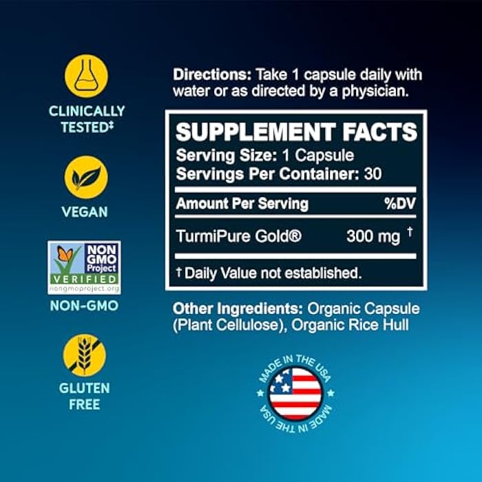 BioEmblem Turmeric Curcumin with Clinically Studied TurmiPure - 1 Small Cap Daily, 24x More Absorption Than Others - Joint Support, Healthy Inflammation Tumeric Supplements - Non-GMO - 30 Servings - Image 3