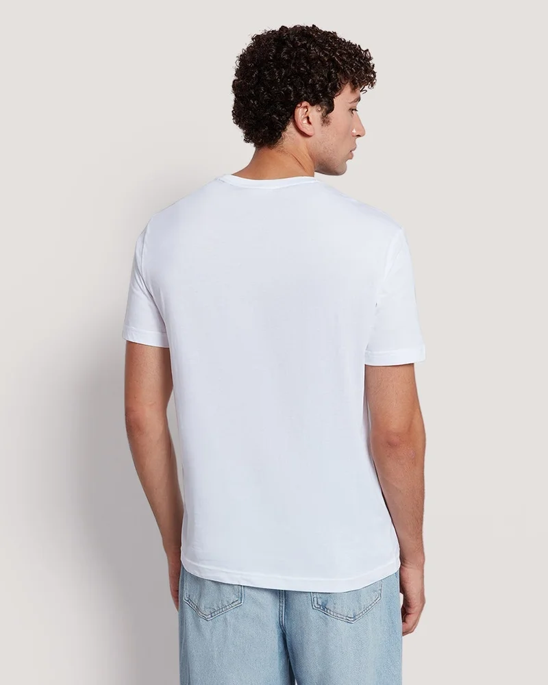 غانت تي شيرت قطن بأكمام قصيرة للرجال بشعار الدرع من جانت