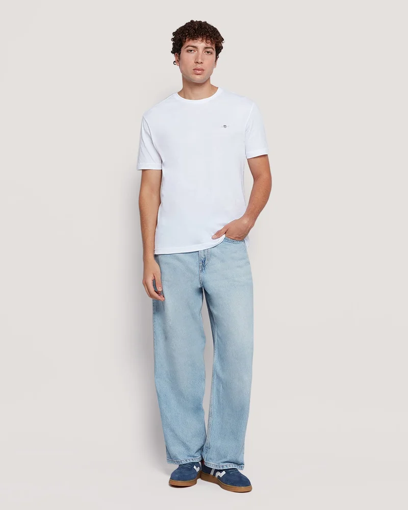 Gant  Gant Men’S Short Sleeve Cotton T-Shirt With Shield Logo for Men | Best Price UAE