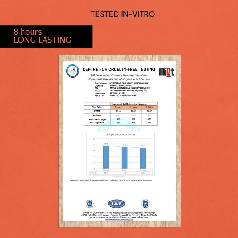 Deconstruct سائل واقي من الشمس لتفتيح البشرة SPF 50 مع النياسيناميد خفيف الوزن مرطب بلمسة نضرة حماية من UVA/UVB يدوم 8 ساعات مقاوم للماء بدون أثر أبيض 50 جرام عبوة من 3 - Image 4