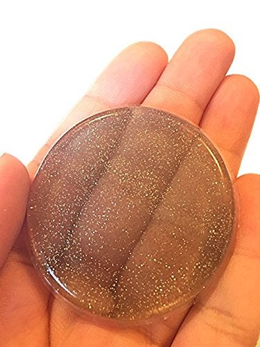Jenna Silicone Makeup Sponge, Glitter Round, White - Image 4
