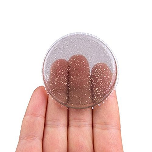 Jenna Silicone Makeup Sponge, Glitter Round, White - Image 3