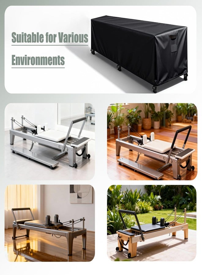 FEIJAZUM Reformer Protective Cover, 101" Wx31 Dx23 H, 600D Oxford Waterproof for Pilates Reformer, with 6 Straps and Storage Bag, Dustproof UV Resistant - Image 4