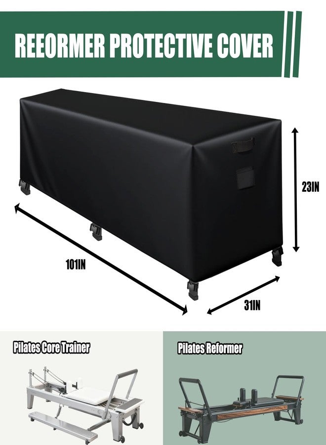 FEIJAZUM Reformer Protective Cover, 101" Wx31 Dx23 H, 600D Oxford Waterproof for Pilates Reformer, with 6 Straps and Storage Bag, Dustproof UV Resistant - Image 2