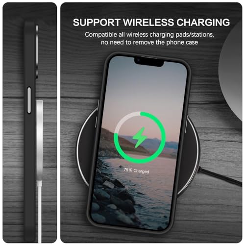 BENTOBEN Magnetic for iPhone 13 Case & iPhone 14 Case [Compatible with Magsafe] Translucent Matte Phone Case iPhone 13/14 Slim Thin Shockproof Women Men Protective Cases Cover, Black - Image 4
