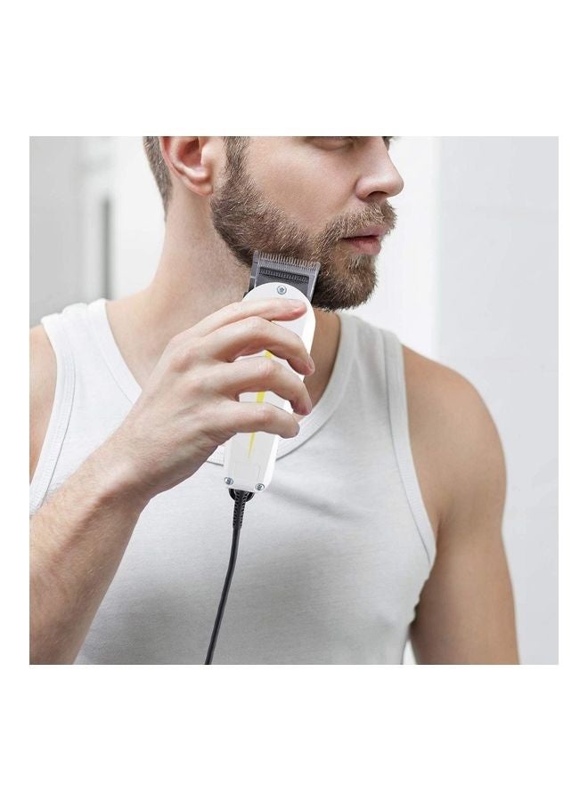 Shaving - Trimmers & Groomers Professional Super Taper Clipper | Corded| 4 Attachment Combs |Taper Blade | 3 Pin - GCC White - Image 3