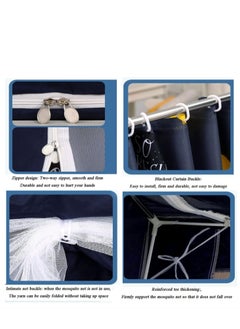 Y&D Bed Canopy Tents Curtain Blackout Curtain Single Bed Tent Curtain Student Shading Cloth Bed Canopy Mosquito Net Student Sleep Privacy Protection  - Image 5