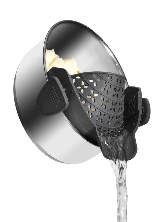 SUNWUKIN Strain Pot Strainer and Pasta Strainer - Adjustable Silicone Clip On Food Strainers for Pots, Pans, and Bowls - Kitchen Drainer Colander - Image 1