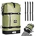 Gurblofy Motorcycle Saddle Bag 30L Waterproof Motorcycle Tail Bag 2 Size and 3 Color Options Travel Bag PVC Bag Rear Seat Bag Field Green GT30GN - Image 2