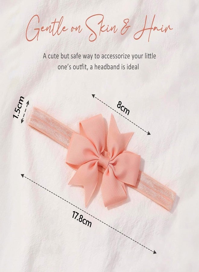 SYGA 21 Pcs Baby Headband with Satin Ribbon Swallowtail Bow Soft, Stretchable Hairband for Newborns, Infants, and Toddlers (0-3 Years) - Image 4
