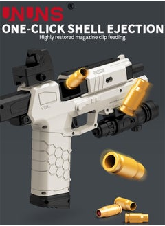 UNUNS Toy Gun,Soft Bullet Pistol Gun With Rich Accessories,Empty Shell Ejecting Toy Gun,Foam Dart Blaster Shooting Games,Fidget Toy Foam Blasters,Realistic Shot Model,Gift For Kids Teens Adults,White  - Image 4