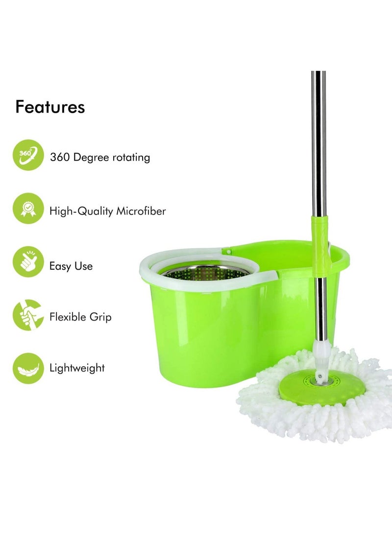 ممسحة دائرية بزاوية 360° من الفولاذ، مركز فولاذي مع دلو - Image 4