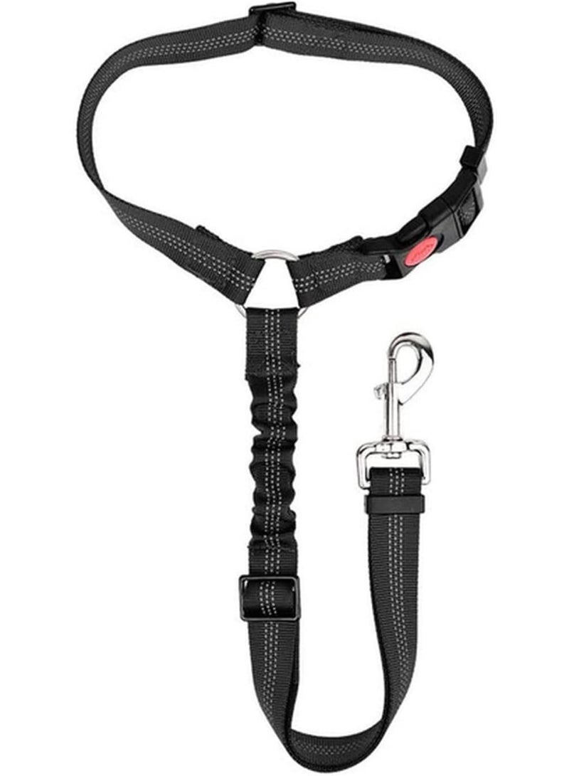 GGOOT Pet Rope Dog Seat Belt Harness Adjustable Dog Cat Safety Leads Car Seat Belt Nylon Vehicle Seatbelts for Dogs Vehicle Travel Pet Products Pet Traction Rope(Upgrade elastic 4)  - Image 1