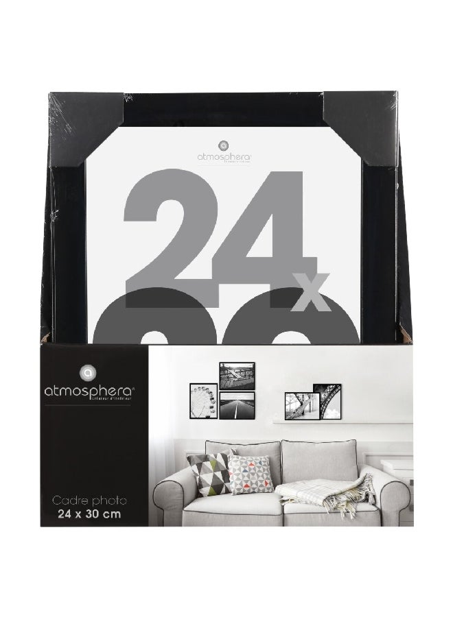 atmosphera Lise Rectangular Wall Mounted Photo Frame Black 24 x 30 cm 121384A - Image 2