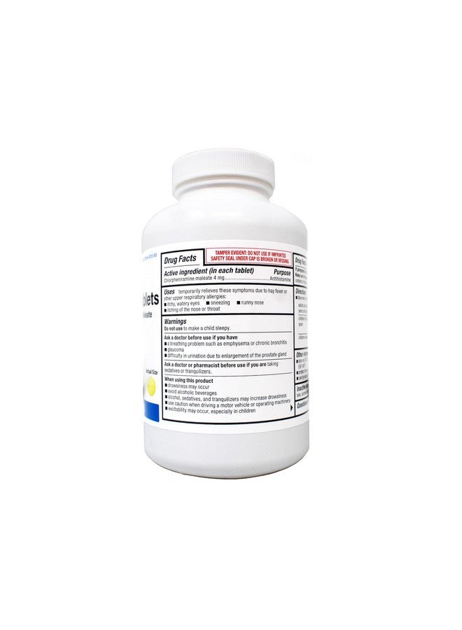 Major 4 Hour Allergy Tablets - Chlorpheniramine Maleate - 4 mg - Antihistamine - 1000 Tablets - Image 2