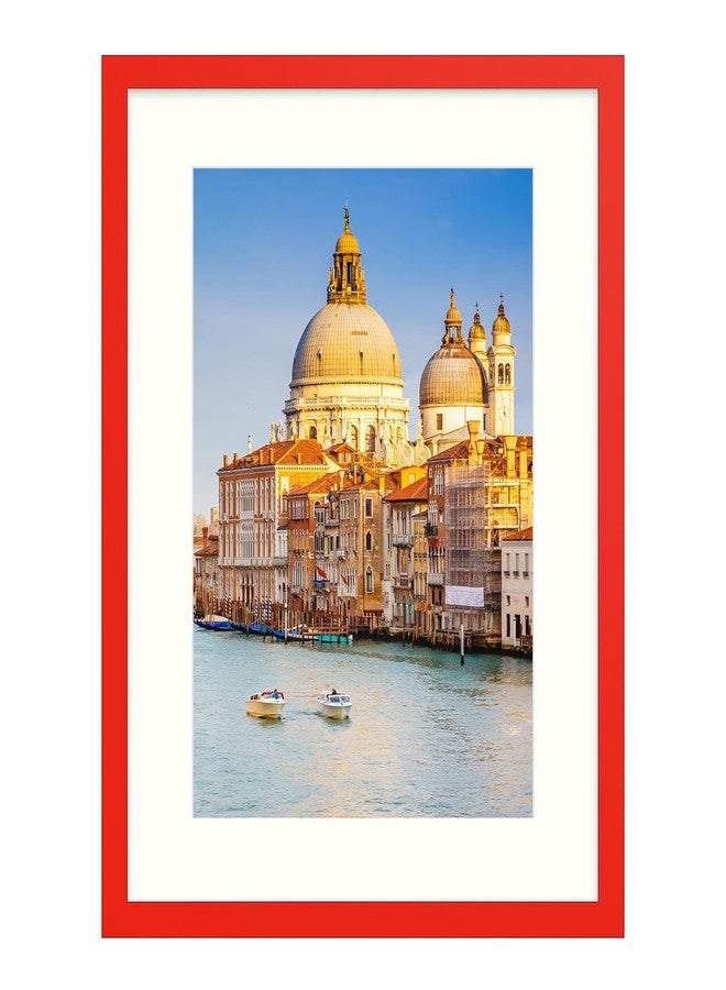 wyooxoo إطار صور من الخشب الصلب الأحمر من wyooxoo، مقاس 16×20 بوصة، لعرض الصور بمقاس 12×16 بوصة مع إطار داخلي أو 16×20 بوصة بدون إطار داخلي. إطار ملون للتعليق الأفقي أو الرأسي على الحائط. - Image 1