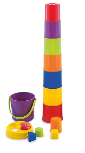 Miniland Sorting Stacking Toys Montessori for 1 Year Old 2 Year Old Boy 16 Pieces Kids Cups Baby Toys 1 Year Old Shape Sorter Giantte - Image 5