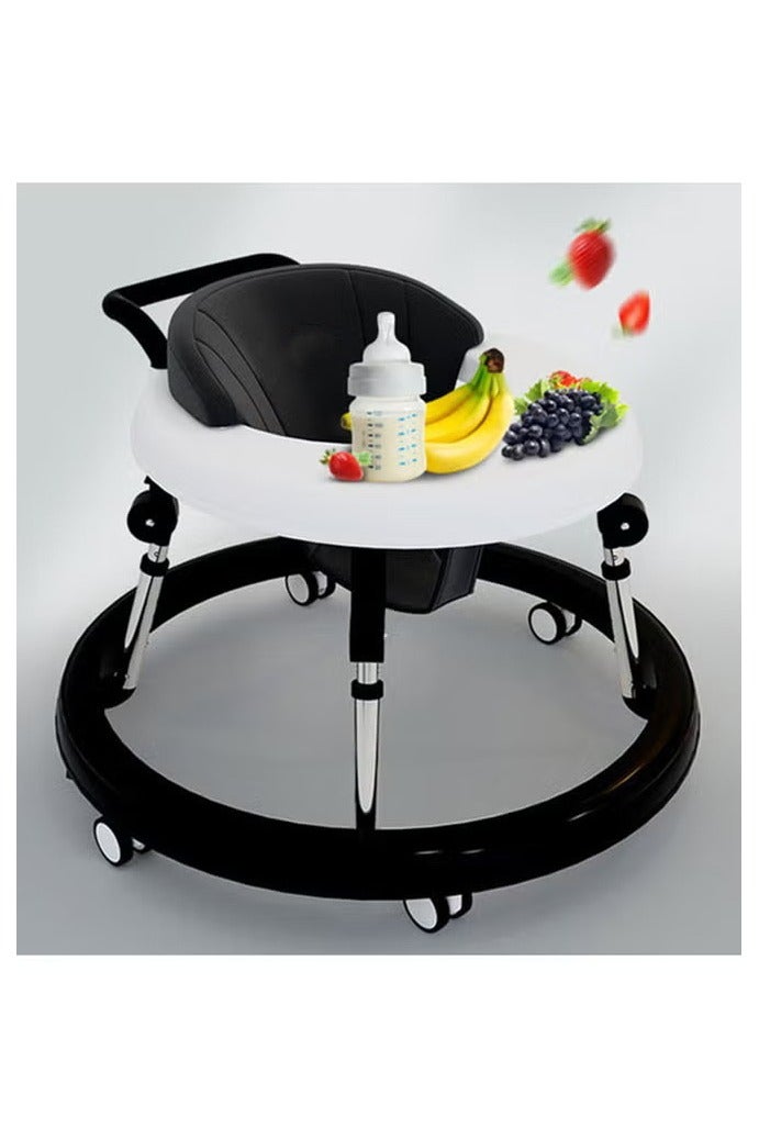 دنزوز مشاية أطفال بعجلات ومركز أنشطة مع عجلات صامتة مضادة للانقلاب، قابلة للتعديل في 5 أوضاع، مشاية أطفال قابلة للطي للأولاد والبنات من عمر 6 إلى 18 شهرًا مع مسند للقدمين - Image 2