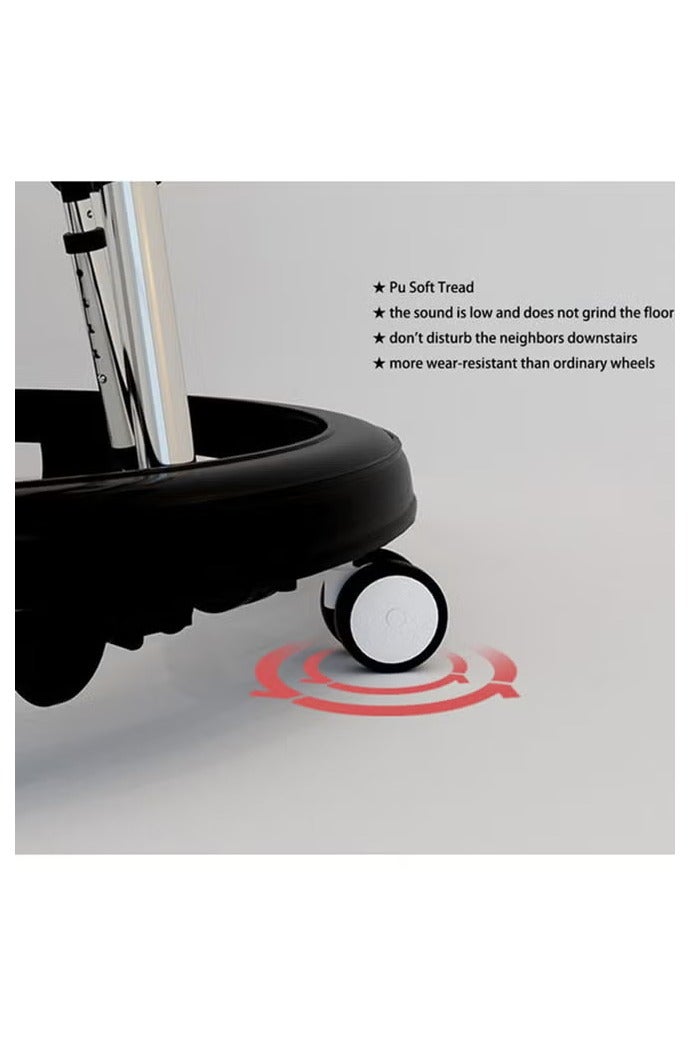 دنزوز مشاية أطفال بعجلات ومركز أنشطة مع عجلات صامتة مضادة للانقلاب، قابلة للتعديل في 5 أوضاع، مشاية أطفال قابلة للطي للأولاد والبنات من عمر 6 إلى 18 شهرًا مع مسند للقدمين - Image 4