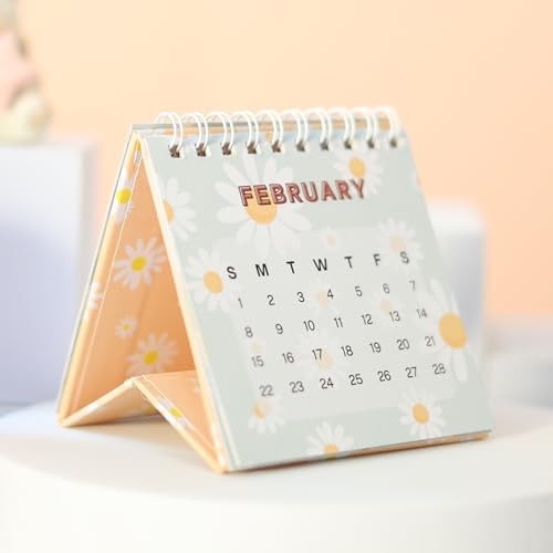 SCONY.G | 2026 MINI DESKTOP CALENDAR | FLORAL DESIGN | 9x9 CM SIZE | cute aesthetic calendar - Image 1
