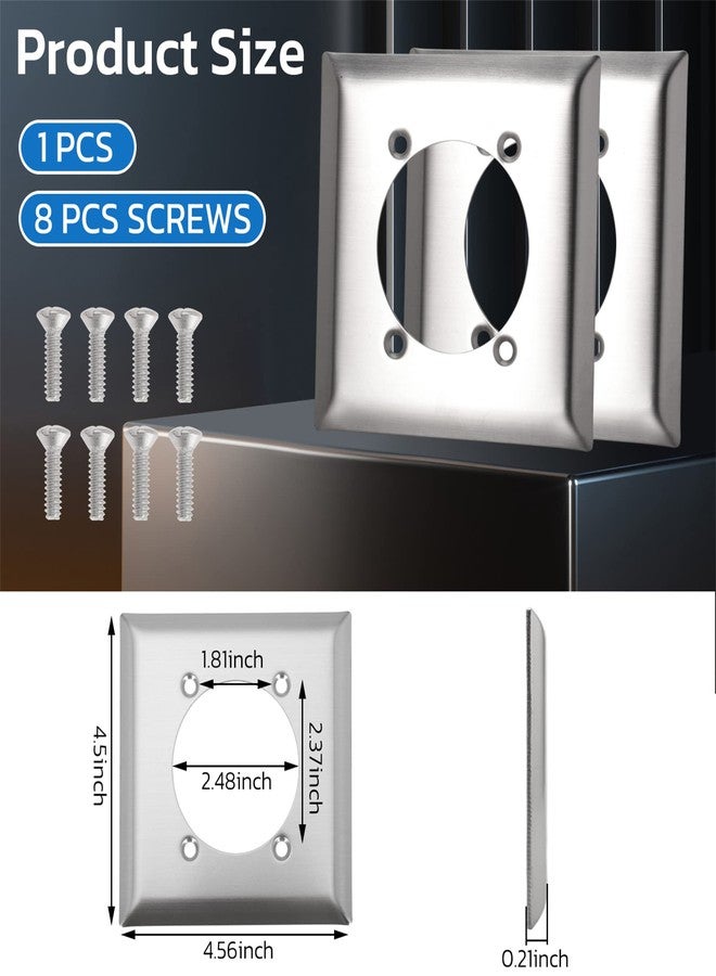 LeTuSic Receptacle Wall Plate, Outlet Covers Wall Plate for Hubbell Bryant 313292 SS701 9450A (Pack of 1) - Image 4