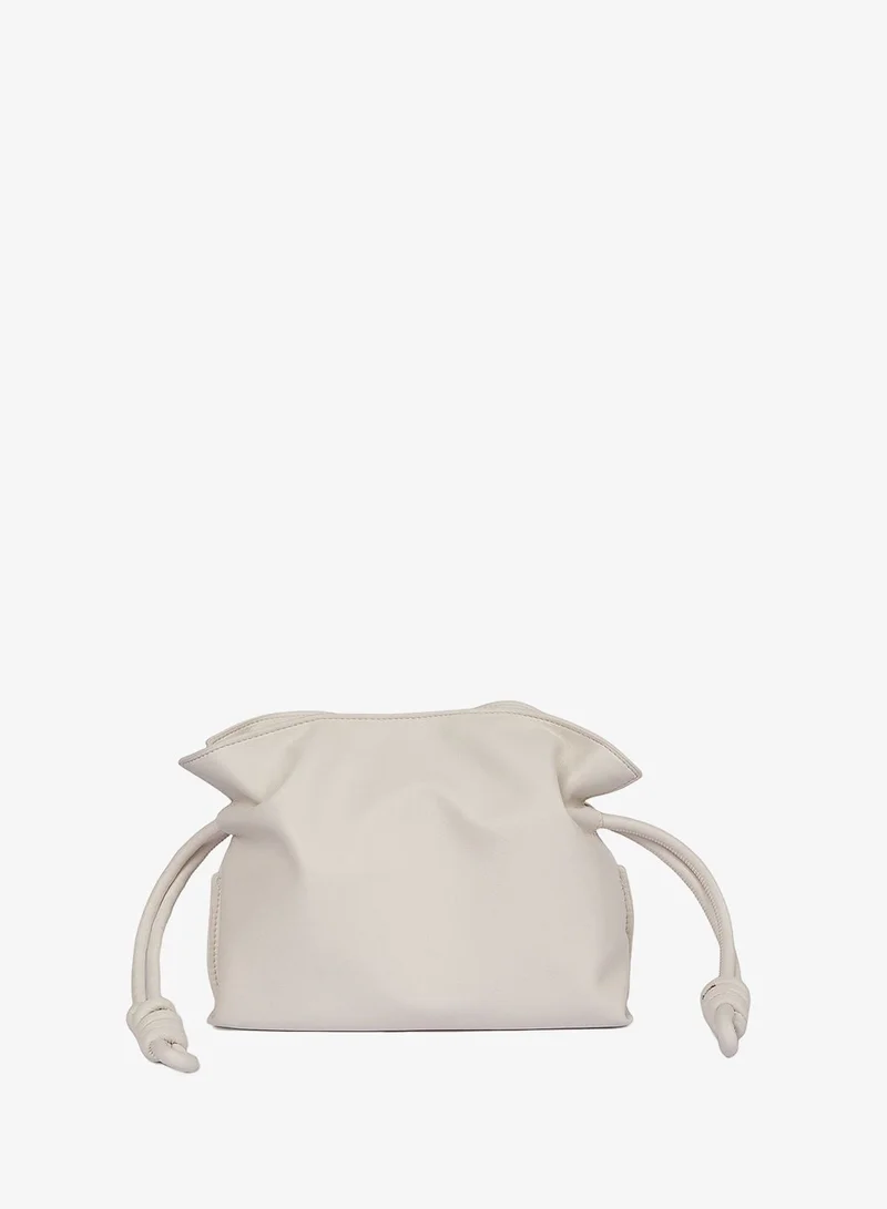 Cuple Beige Crossbody handbag with knotted straps for Women | Best Price UAE