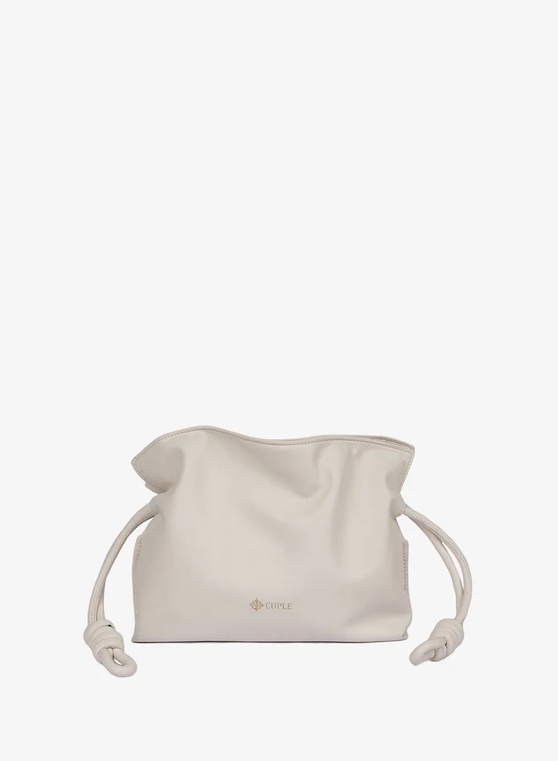Cuple Beige Crossbody handbag with knotted straps for Women | Best Price UAE