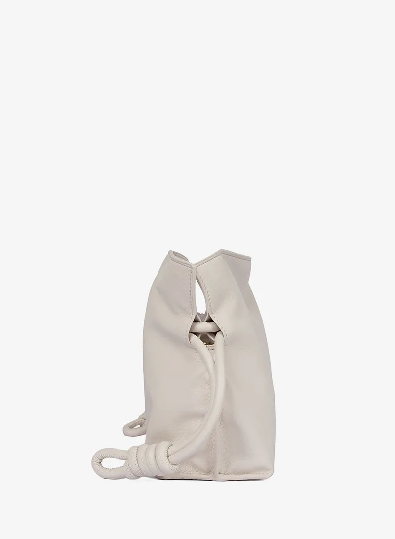 Cuple Beige Crossbody handbag with knotted straps for Women | Best Price UAE
