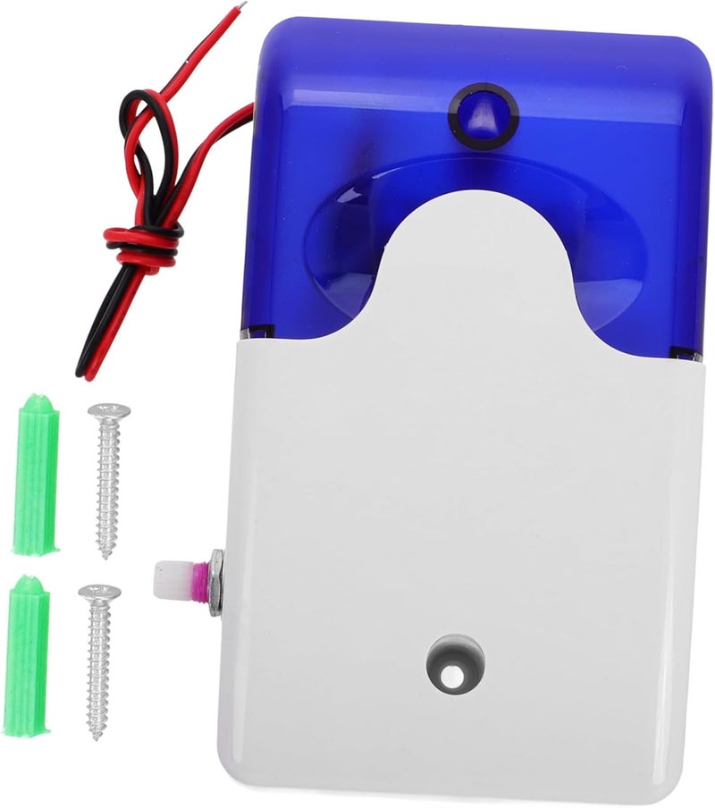 Sound and Light Security Siren Alarm Buzzer for Outdoor Warning Theft Alarm Flashing Light Volume Adjustable for Multiple Environments - Image 1