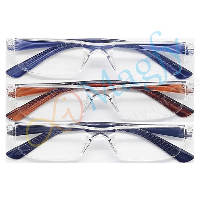 iMagfy Reading Glasses for Men & Women – Lightweight, Scratch Resistant, Anti-Glare, HD Lens – Includes Pocket Lens Spray – Pack of 2 (+1.00 to +3.00) for Computer, Mobile & TV - Image 2