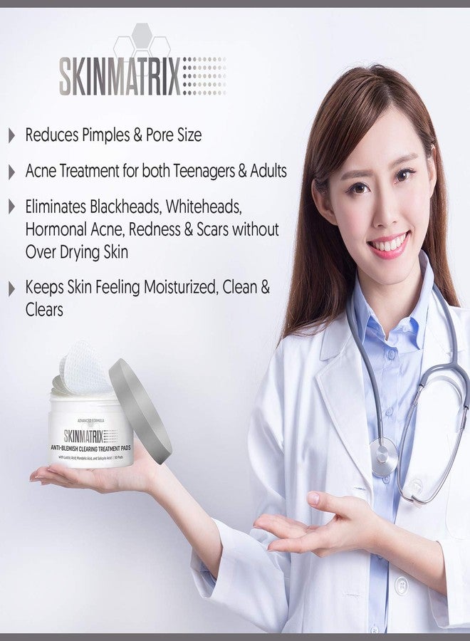 Skinmatrix YISHIQIAnti-Blemish Acne Control Pads- Contains Salicylic, Lactic, & Mandelic Acid. Clears Away Clogged Pores, Whitehead & Blackhead Pimples. Eliminates Acne for Face & Body. - Image 2