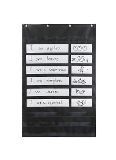 Educational Sentence Building Pocket Toy Black-10 transparent strip