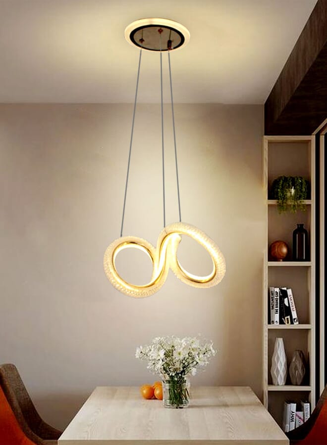 Best Power Elegant Modern Dimmable LED Pendant 7214-1 Light with Unique Artistic Design – 3 Dimmable Brightness Levels for Customizable Ambiance, Energy-Efficient Ceiling Fixture - Image 1