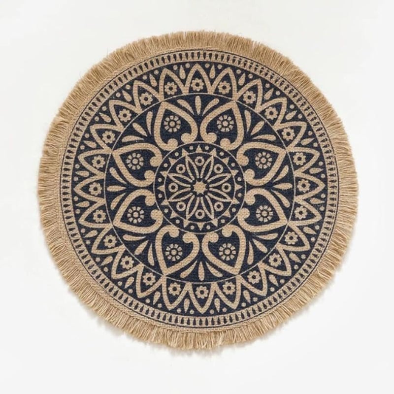 Elegant Serving Accessory - 38cm Burlap Coaster for Plates, Trays, and Table Decor with a Natural Stylish Finish for Gastronomy and Home Use (1 Ù‚Ø·Ø¹Ù‡)