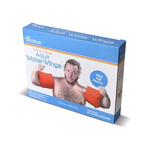GoFloats Safety Orange Adult Water Wing Floaties - Own The Pool (Novelty USE ONLY) - Image 5
