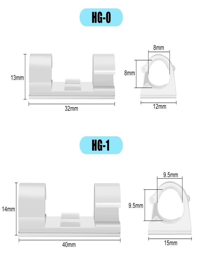 XHF 35pcs Large Self Adhesive Cable Clips White,Wire Clips Cable Management Wire Organizer Cord Holder for Under Desk, Car, Wall, TV PC Ethernet Cable - Image 3