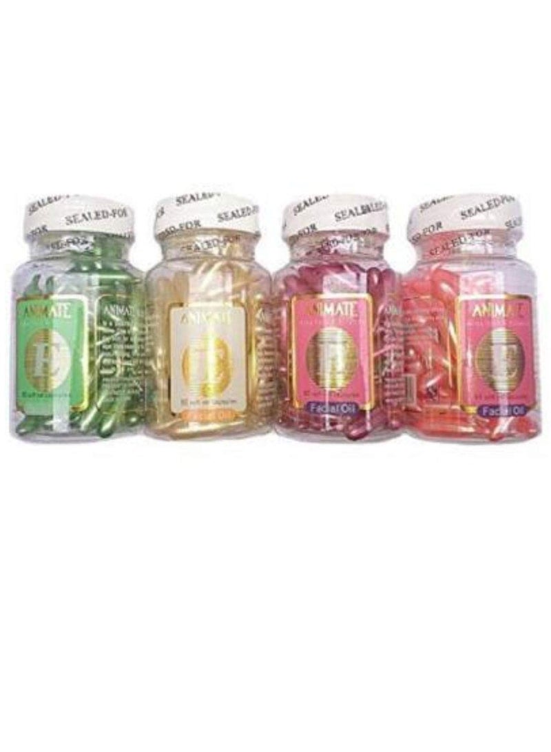 كبسولة زيت الوجه المكونة من 4 قطع