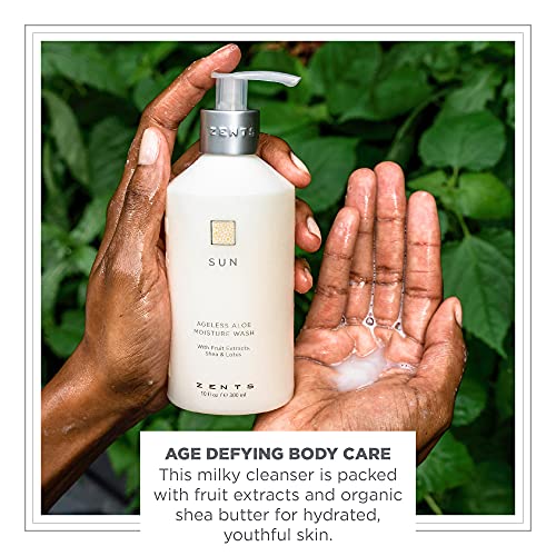 Zents Hand & Body Wash (Sun Fragrance) | Hydrating Anti-Aging Cleanser with Organic Shea Butter & Aloe for Dry Skin | Gentle & Nourishing | 10 fl oz - Image 2