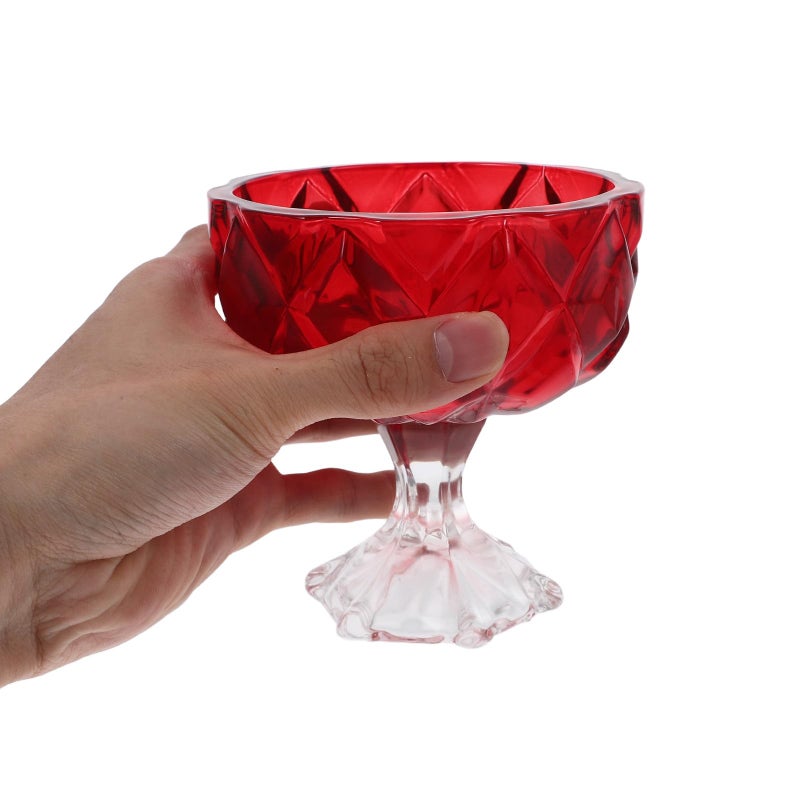 Vintage Glass Ice Cream Bowls 285ml Footed Dessert Bowls for Sundaes Fruit Salads Parties - Image 4