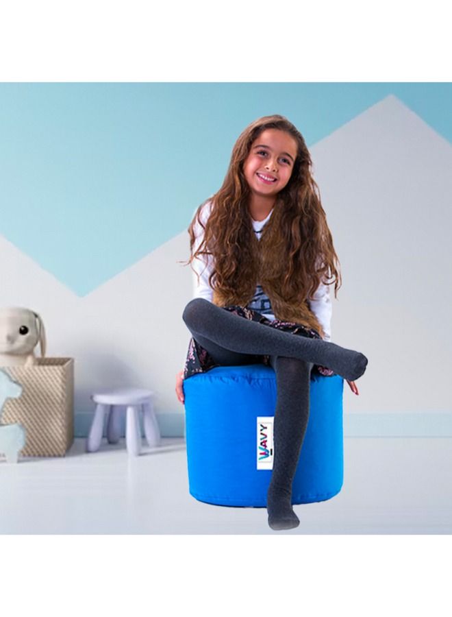 WAVY Light Blue Footstool Bean Bag - Waterproof - Image 2