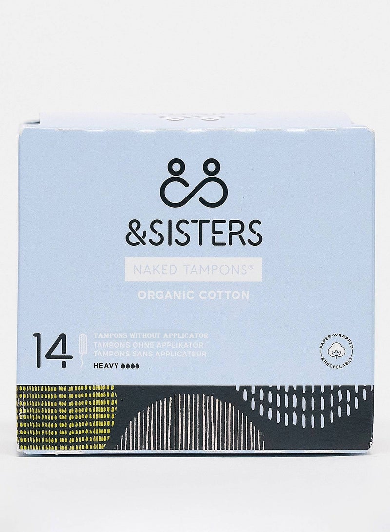 &SISTERS Organic Cotton Tampons Heavy 14 Pack - Image 1