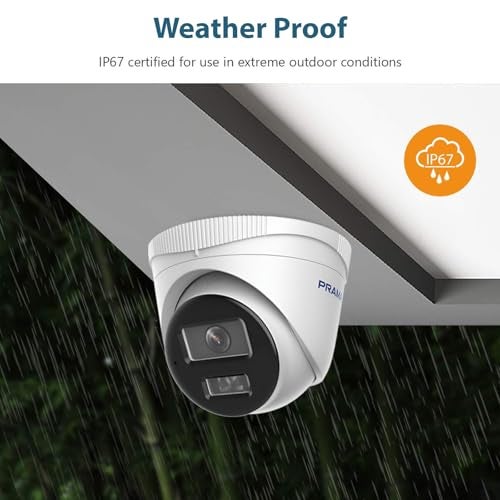 PRAMA PT-NC123D3-WNM(D2) 2MP Fixed Turret Network Camera with Smart Dual Light, Built-in Mic & IP67 | Included PVC Stickers - Image 2