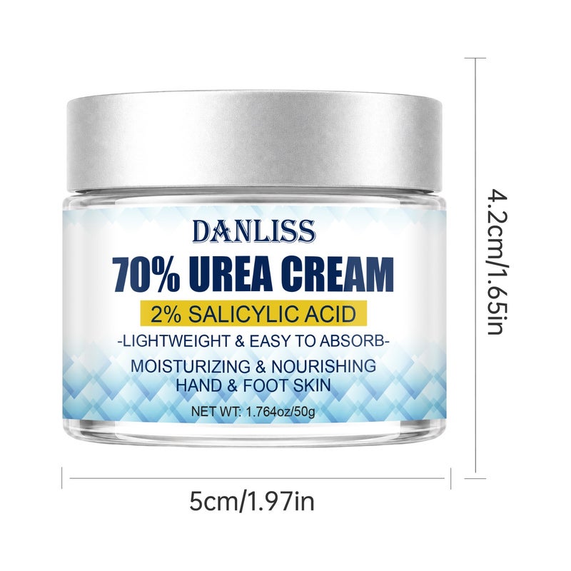 Danliss 70% Urea 2% Salicylic Acid Hand and Foot Repair Cream 50g - Lightweight, easily absorbed, softens calluses - Image 5